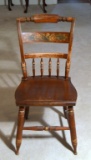Genuine Vintage / Antique Stenciled Hitchcock Chair, Solid Seat