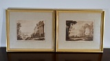 Pair Of Old Original Engravings After Claude Lorraine (French, 17th C.), Framed