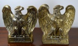 Pair of Colonial Virginia Gilt Finished Metal 1776 Eagle Bookends