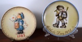 Lot of 2 Hummel Plates: Mother's Day 1972 & 13th Annual Plate, 1983