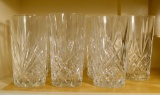 Lot of 10 Cut Crystal Tumblers, Unmarked
