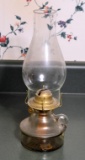 Vintage Glass Oil Lamp, Eagle Burner