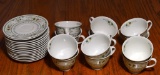 Set of 12 Royal Doulton “Provencal” Tea Cups & Saucers, 3 Extra Saucers