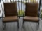 Pair of Contemporary Costco Sunbrella Upholstered Iron Patio Outdoor Rockers