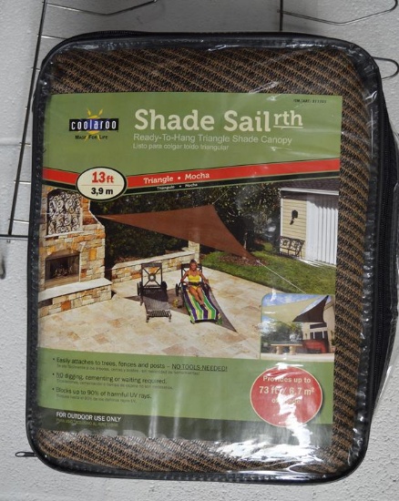 New In Package Coolaroo 13 Ft Shade Sail Canopy
