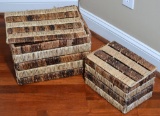 Set of 2 Woven Basket Boxes