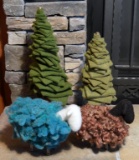 Lot of Wool Decor: Two Trees, Two Sheep