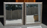 Pair of Contemporary Silver Gilt Wall Mirrors