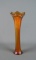 Antique Fenton Ribbed Marigold Swung Glass Vase