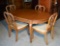 Lot of 4 Walter Of Wabash Maple Dining Chairs, Upholstered Slip Seats