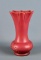 Vintage Vintage Roseville USA “Silhouette” Oak Leaf Red / Maroon 9” Vase, #786-9