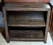 Vintage Modern Dark-Stained Pine Bookshelf