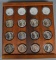 Lot of 16 Circulated Morgan Silver Dollars, Dates / Mints As Shown w/ Walnut Display Case