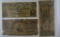 Lot of 3 Confederate Notes: 1864 Series $100, $50 $10 Ad Stamp On Back Of $100