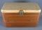 Vintage Little Brown Chest Ice Cooler w/ Ice Pick