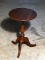 Vintage Walnut Small Candle Stand, Queen Ann Style
