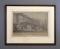 Antique French Art Print “L' Arrivee June Diligence,” Framed