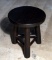 Black Finish Hand Crafted Wooden Milking Stool Foot Stool
