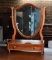 Antique 19th C. Handcrafted Walnut Shaving Mirror