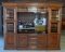 Like New Contemporary Sligh Cherry Large Media Center, 4-Sectioned, Glass / Paneled Doors