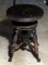 Parker Chair Co. Antique 19th  C. Iron & Glass Claw Foot Adjustable Piano Stool