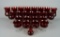 Set of Red Ruby Glass Goblets & Small Pitcher, Various Sizes (24 Total Pieces)