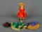 Vintage Madame Alexander “Cissette” Red Dress Doll, 9 In. H w/ Extra Clothes