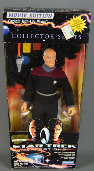 Capt Jean Luc Picard Star Trek Generations Movie Ed. Collector Series Figure by Playmates, Box 12"H