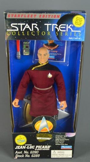 Capt Jean Luc Picard in Dress Uniform Collector Series Star Fleet Ed. Figure by Playmates, Box 12"H