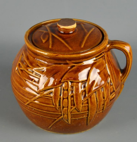 Vintage McCoy Bean Pot, Golden Brown