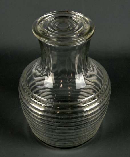 Vintage Anchor Hocking Glass Juice Carafe w/ Lid