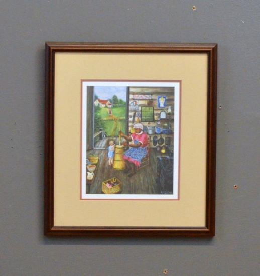 Small “Come Butter, Come” Print by Queena Stovall, Framed