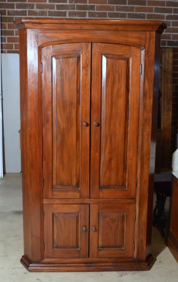 Contemporary Mahogany Corner China Cabinet