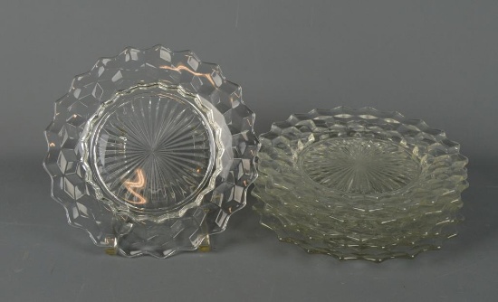 Six Fostoria American Lady 8.5 Inch Plates