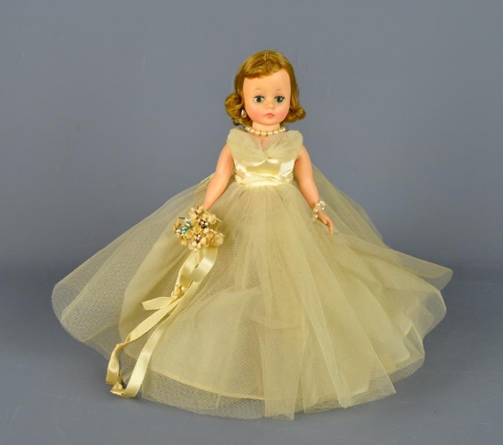 Vintage Madame Alexander “Cissette” Yellow Dress Doll, 9 In. H