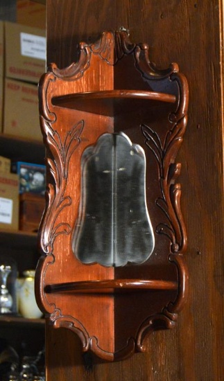 Vintage Corner Shelf & Mirror
