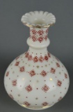 Vintage Charleton Hand Decorated Milk Glass Vase