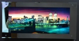Light Box Photograph New York Cityscape Pre 9/11 Showing Twin Towers
