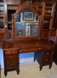 Vintage Rosewood Pineapple Vanity w/ Mirror, Lots 180-182 Matching Set