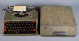 Vintage Paillard Portable Typewriter & Case, Made in Switzerland