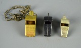 Lot of 3 Old Collectible Whistles: Regulation US Army, Dragnet “Jack Webb” Prize, Acme Thunderer Eng