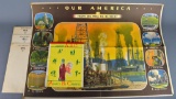 Vintage Coca Cola 1940s “Our America” Educational Oil Posters 1-4, NC Wyeth & Safety ABCs Tablet