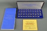 International Locomotive Sterling Silver Miniature Collection, Display Case, Booklet & Papers (49/50
