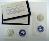 Lot of 2 Uncirculated Silver Clad Eisenhower Dollars, 40% Silver: 1971S & 1974S