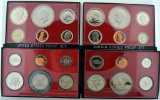 Lot of 4 US Proof Coin Sets: 1976, 1977, 1978, 1979