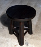 Black Finish Hand Crafted Wooden Milking Stool Foot Stool