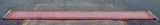 Long Handknotted Wool Runner, Geometric Border, 19.75 x 2.66 Ft., Red & Blue