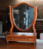 Antique 19th C. Handcrafted Walnut Shaving Mirror