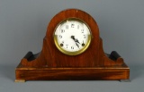 Antique Sessions Clock Co. 8-Day, Cathedral Gong Strike Shelf Clock “Dawson”, Porcelain Dial