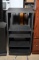 Contemporary Black Laminate Shelf Unit